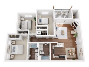 PLAN F - THREE BEDROOM 31-203 floor plan
